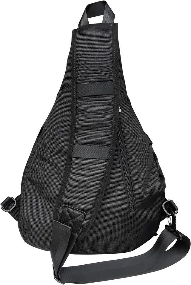 Alt view image 3 of 6 - Large Sling Bag Backpack Pack 13" 14" Laptop Bag Satchel Festival Travel Black