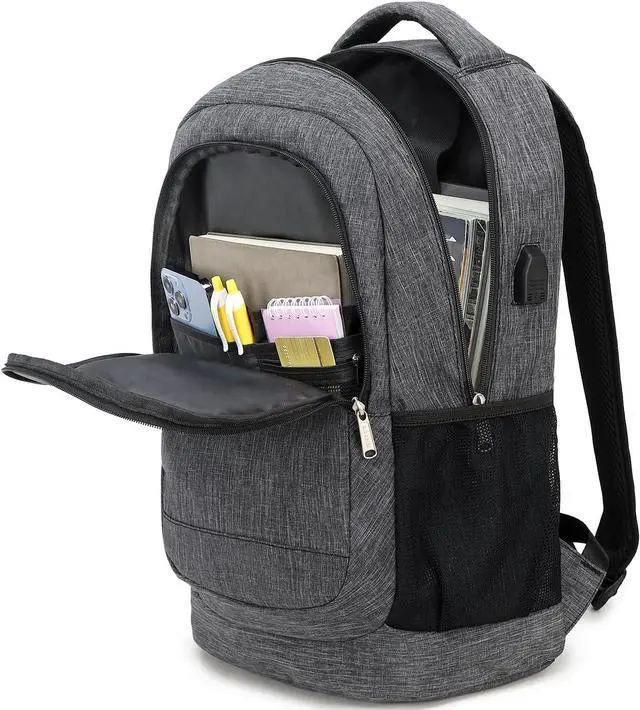 Alt view image 5 of 6 - abshoo Lightweight Boys Mens Backpack For School College Backpack Womens Girls Teen Daypack Bookbag With Laptop Compartmen (Dark Grey)