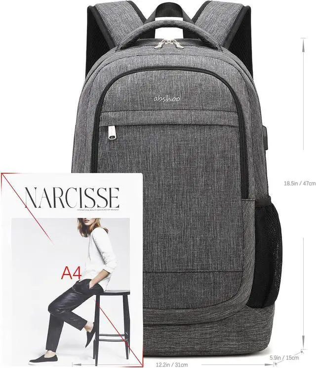 Alt view image 6 of 6 - abshoo Lightweight Boys Mens Backpack For School College Backpack Womens Girls Teen Daypack Bookbag With Laptop Compartmen (Dark Grey)