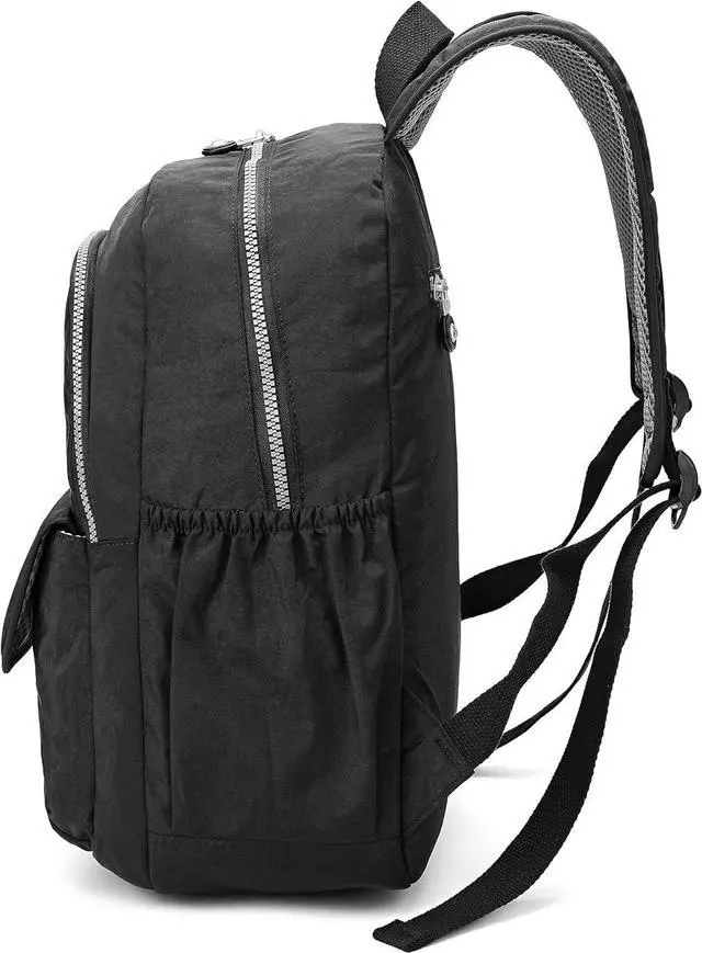 Alt view image 3 of 6 - Compact Hiking Nylon Waterproof Laptop Backpack Purse for Women and Men, Small Lightweight Travel Casual Outdoor Dayback
