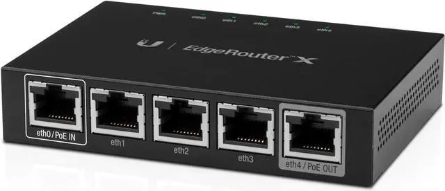 Main image of Ubiquiti EdgeRouter X Advanced Gigabit Ethernet Routers ER-X 256MB Storage 5 Gigabit RJ45 Ports