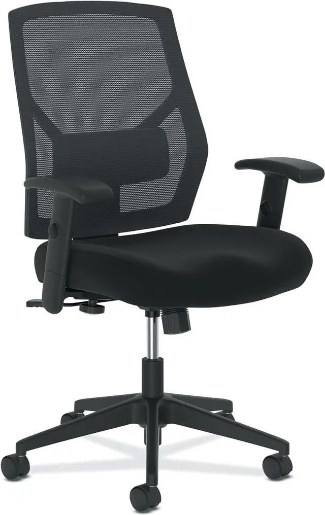 Main image of HON Crio High Back Office Chair Mesh Desk Chair With Wheels and Arms - Ergonomic Office Chair with Adjustable Center-Tilt Recline, Home Office Swivel Chair Comfortable for Long Hours - Black