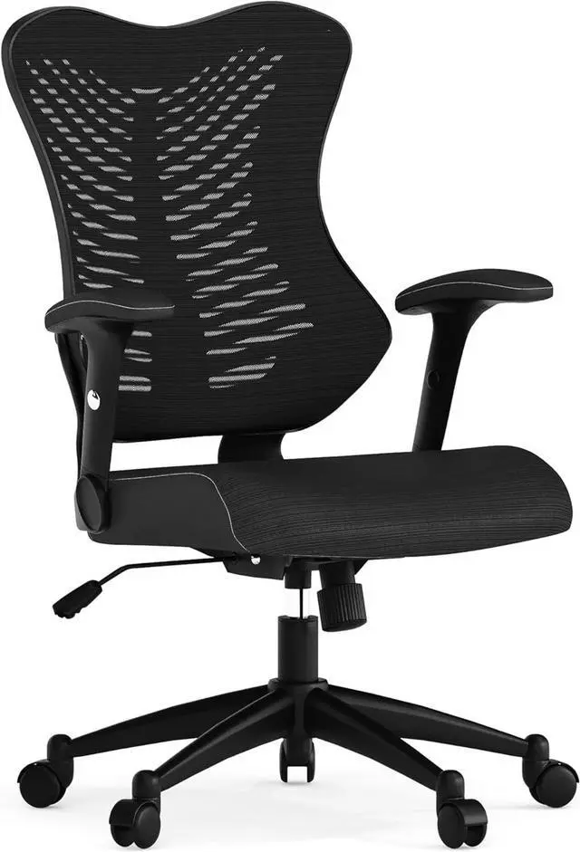 Main image of Flash Furniture High Back Designer Black Mesh Executive Swivel Ergonomic Office Chair with Adjustable Arms | Ergonomic, Adjustable Arms, High-Back, Mesh Back