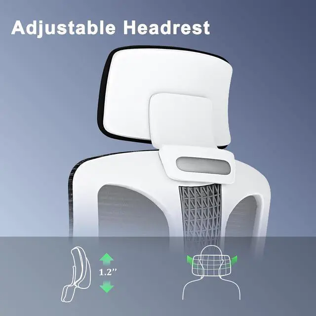 Alt view image 6 of 7 - Logicfox Ergonomic Office Chair for Adults, Upgraded Cushion Mesh Desk Chair