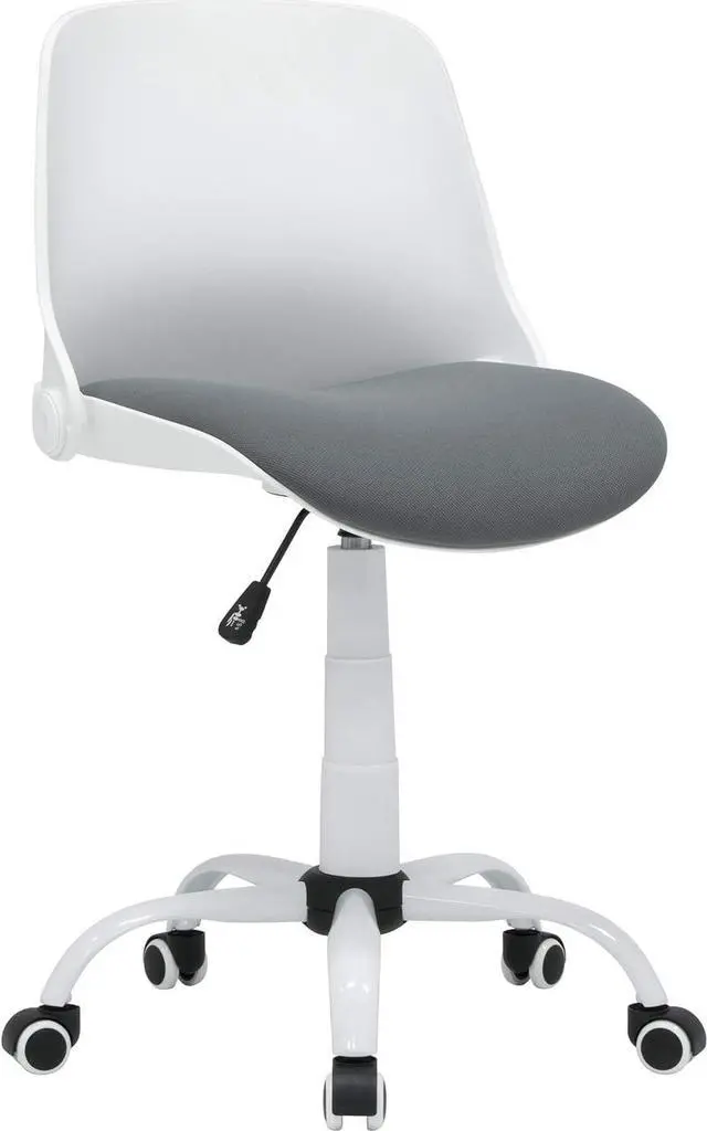 Main image of Studio Designs Contoured Folding Swivel Task Chair Ergonomic Desk Chair with Adjustable Height, Folding Back for Compact Storage, Padded Seat White