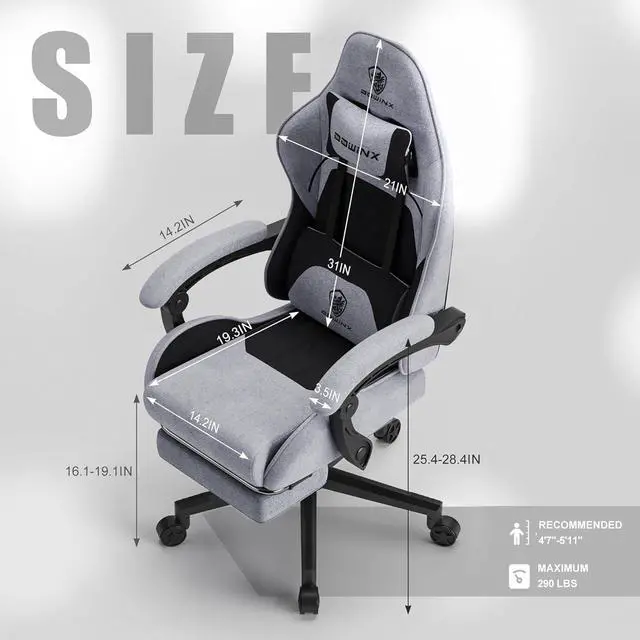 Computer Chair Gamer Chair Dowinx Gaming Chair Fabric With Pocket