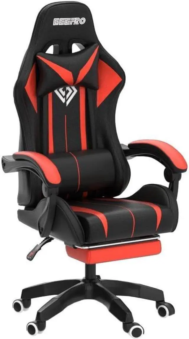 Alt view image 6 of 7 - RGB Gaming Chair with Bluetooth Speakers and LED Lights Ergonomic Massage Computer Game Chair with Footrest High Back Music Video Game Chair with Lumbar Support Red and Black