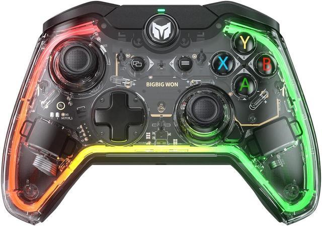 BIGBIG WON Wired Controller, Rainbow Lite PC Controllers for Gaming RGB  Light, Custom Buttons, Macro, Turbo, Dual Shock Controller for  Switch/Win10&11 ...