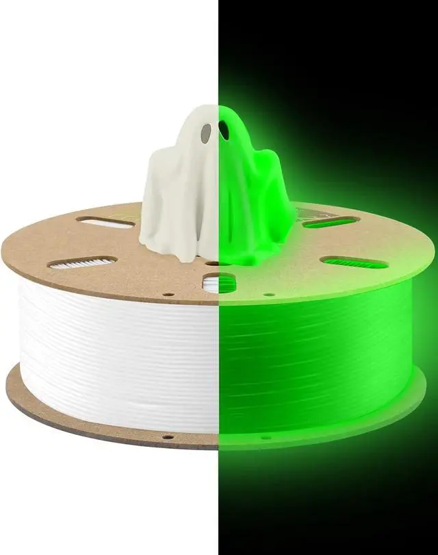 Main image of DURAMIC 3D PLA Glow Green in The Dark Filament 1.75mm 1Kg, 3D Printing Luminous Filament 1.75mm Dimensional Accuracy +/- 0.02 mm, Fit Most FDM 3D Printers