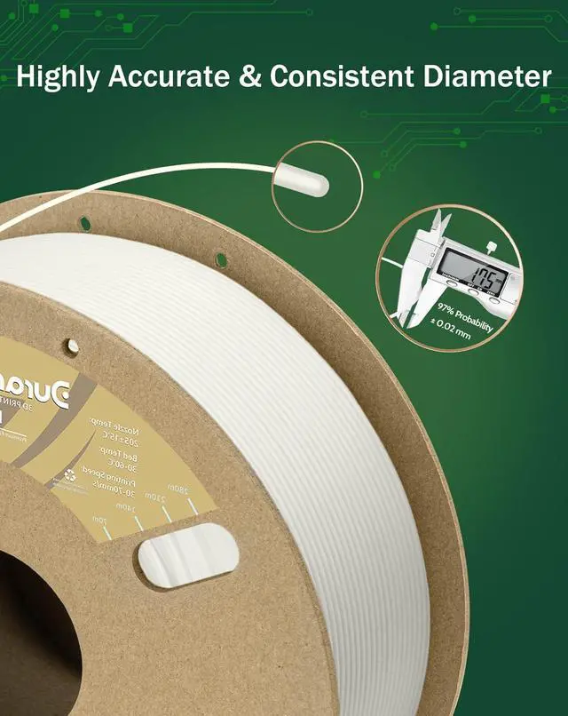 Alt view image 2 of 6 - DURAMIC 3D PLA Glow Green in The Dark Filament 1.75mm 1Kg, 3D Printing Luminous Filament 1.75mm Dimensional Accuracy +/- 0.02 mm, Fit Most FDM 3D Printers