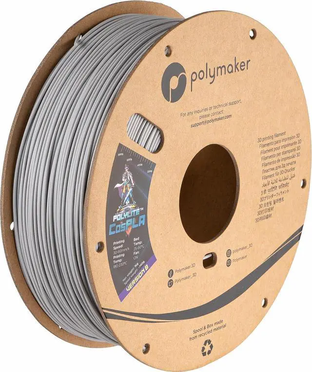 Main image of Polymaker Easy to Sand & Paint PLA Filament 1.75mm CosPLA (Version B - Sand-Ability with Extra Durability), PolyLite 3D Printer Filament 1.75mm 1kg 3D Printing PLA Filament Easy Sanding for Cosplay