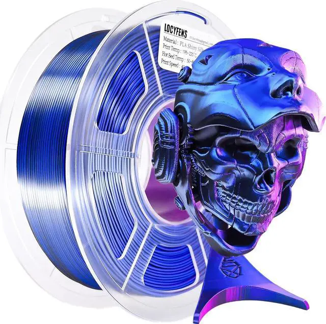 Main image of PLA Filament 1.75mm, High Speed Printing Silk PLA 3D Printer Filament, Tri Color Filament Black Purple Blue 1.75 PLA Filament, 3 in 1 Coextrusion 3D Filament PLA 1.75 +/-0.02mm, 1kg/2.2lb