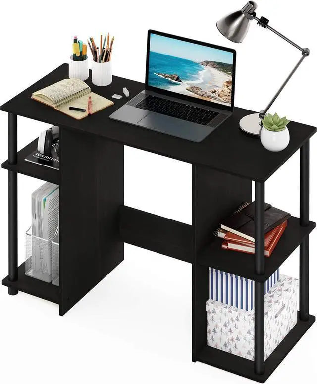 Alt view image 6 of 7 - Furinno JAYA Computer Study Desk,Open Storage, Espresso