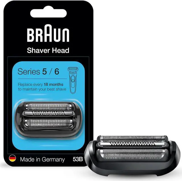 Main image of Braun Series 5 53B Electric Shaver Head, Black  Designed for Series 5 and Series 6 shavers (New Generation)