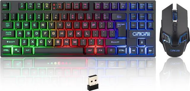 Main image of Wireless Gaming Keyboard Mouse,Recharge LED Lighted Combo for Xbox PS5/4 PC | 87 Key Backlit Ergonomic Wireless Mouse and Keyboard Combo for Xbox PS5 PS4 PC Laptop