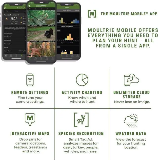 Alt view image 2 of 7 - Moultrie Edge Cellular Trail Camera - 2-Pack, 33MP