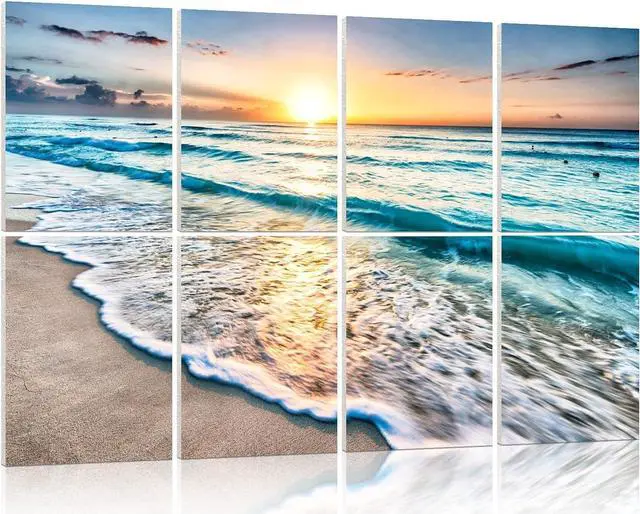 Main image of YPY Decorative Art Acoustic Panels, Sound Proof Panels For Walls | Beach Wall Art, Acoustical Treatment, Recording Studio, 8 Pack 48x32 Inches