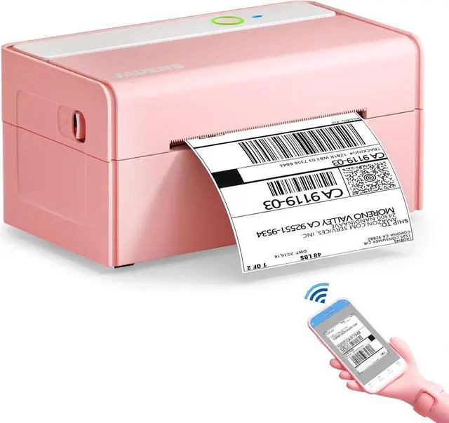 Main image of Bluetooth Thermal Label Printer -Wireless Shipping Label Printer for Small Business & Package, USPS, Etsy, , Compatible with iPhone, iPad, Mac, Windows, Android, 4x6, Label Maker, Pink