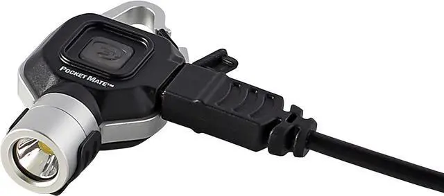 Alt view image 5 of 7 - Streamlight 73300 Pocket Mate 325-Lumen Keychain/Clip-on USB Rechargeable Flashlight, Silver