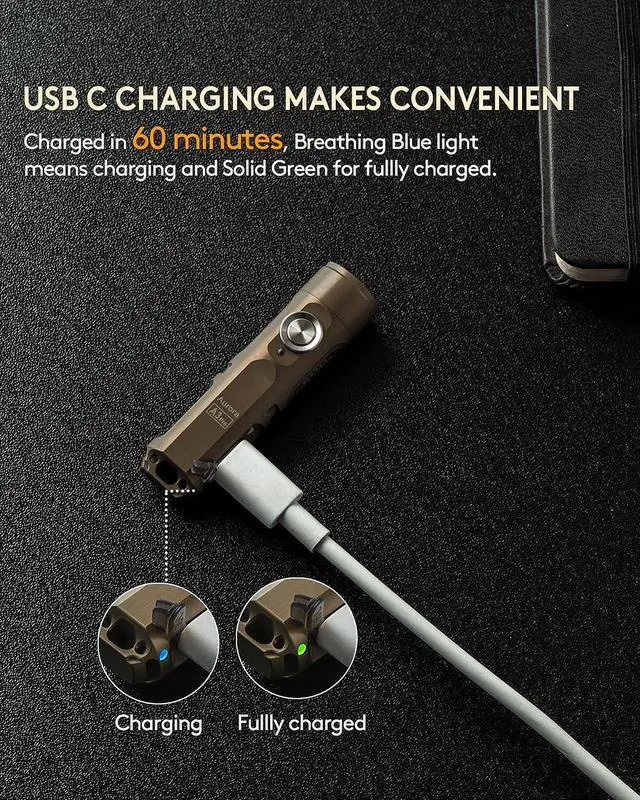 Alt view image 5 of 7 - RovyVon Aurora A3 Pro G4 USB-C 7000K Keychain Flashlight, 650 High Lumen Super Bright with EDC Mini Size,Scratch Resistant Little Tiny Gadgets,5 Mode,Type-C Rechargeable, for Pocket Outdoor