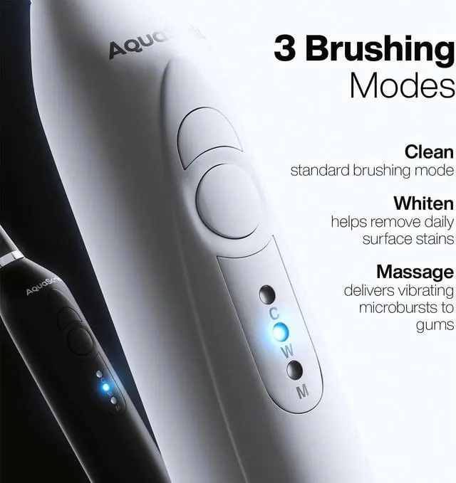 Alt view image 4 of 6 - Aquasonic Duo - Dual Handle Ultra Whitening 40,000 VPM Wireless Charging Electric ToothBrushes - 3 Modes with Smart Timers - 10 Dupont Brush Heads & 2 Travel Cases Included