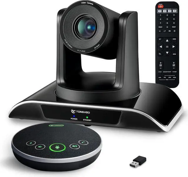 Main image of All-in-One Conference Room Video Camera System Bundle HD 1080P 60fps 3X Optical Zoom USB3.0 HDMI PTZ and Bluetooth Speakerphone with Microphones by DT