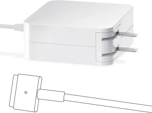 Alt view image 2 of 7 - For Mac Book Pro Charger, AC 85w Magnetic T-Tip Power Adapter Charger Compatible with MacBook Pro 17/15/13 Inch (Retina, 2012-2015)