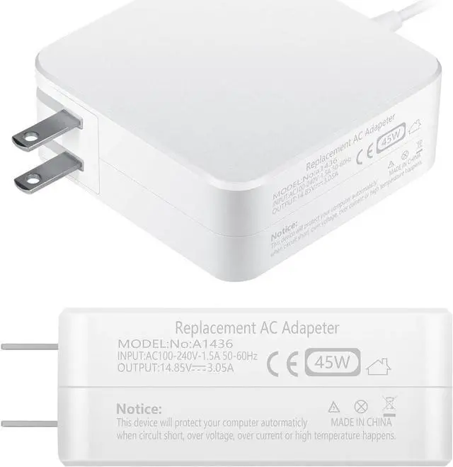 Alt view image 6 of 7 - Mac Book Air Charger AC 45W Magnetic T-Tip Power Adapter Charger Compatible with MacBook Air 11-inch/13-inch (2012-2017)