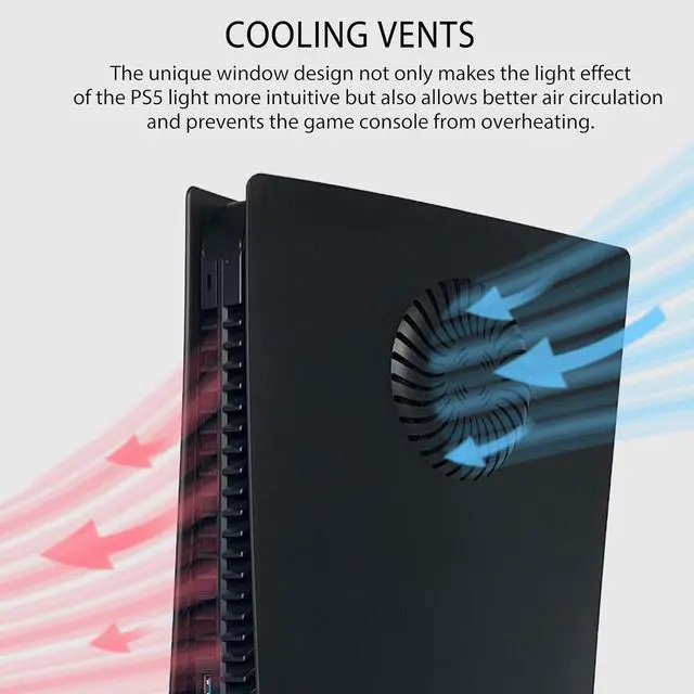 Alt view image 2 of 7 - Faceplate with RGB Light Strip for PS5 Digital Edition DOBEWINGDELOU 400+ Effects LED Light Ring Console Cover for PS5 Digital Edition DIY Decoration Kit Accessories Black