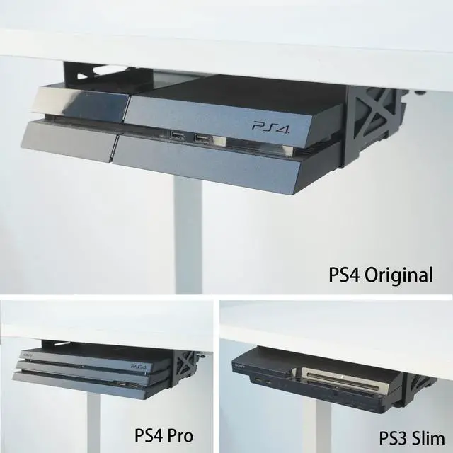 Alt view image 6 of 7 - Monzlteck Universal Under Desk Metal Storage Mount for Xbox Series S/X, PS4 Slim/Pro, Compatible with CPU, UPS, Small Form Factor Desktop Tower, Mini PCs, 3.2IN Height Limit Includes Paper Template