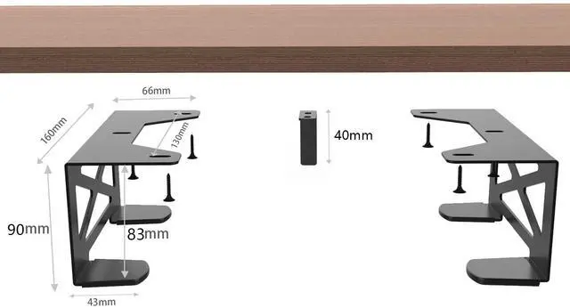 Alt view image 5 of 7 - Monzlteck Universal Under Desk Metal Storage Mount for Xbox Series S/X, PS4 Slim/Pro, Compatible with CPU, UPS, Small Form Factor Desktop Tower, Mini PCs, 3.2IN Height Limit Includes Paper Template