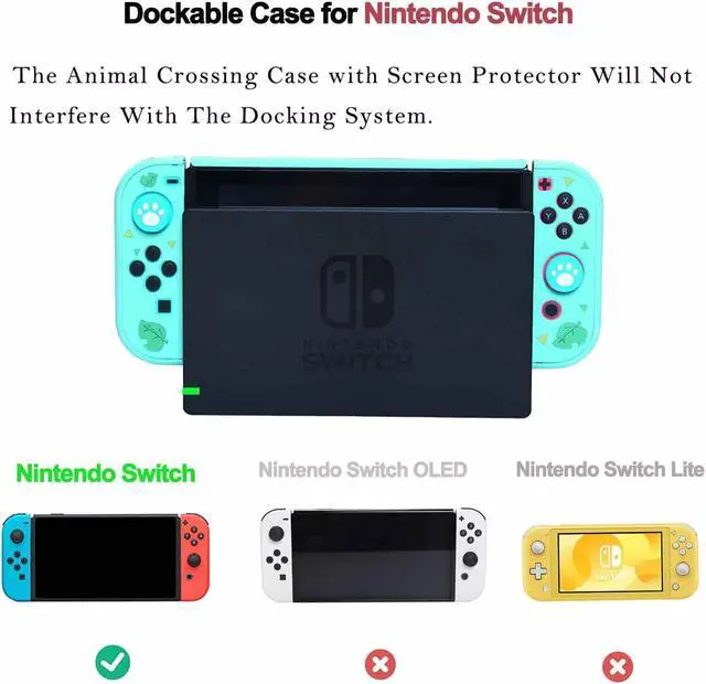 Alt view image 7 of 7 - Accessories Bundle for Nintendo Switch Animal Pack Crossing - YOOWA Accessory kit NS Animal Set Crossing with Carrying Case Protective Cover Screen Protector Game Card Holder Play Stand Thumb Grips