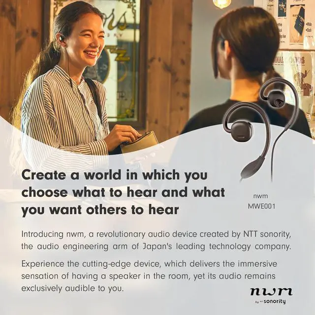 Alt view image 6 of 6 - nwm NTT Sonority Wired On-Ear Speakers (Earbuds) with PSZ Technology MWE001 Dark Brown