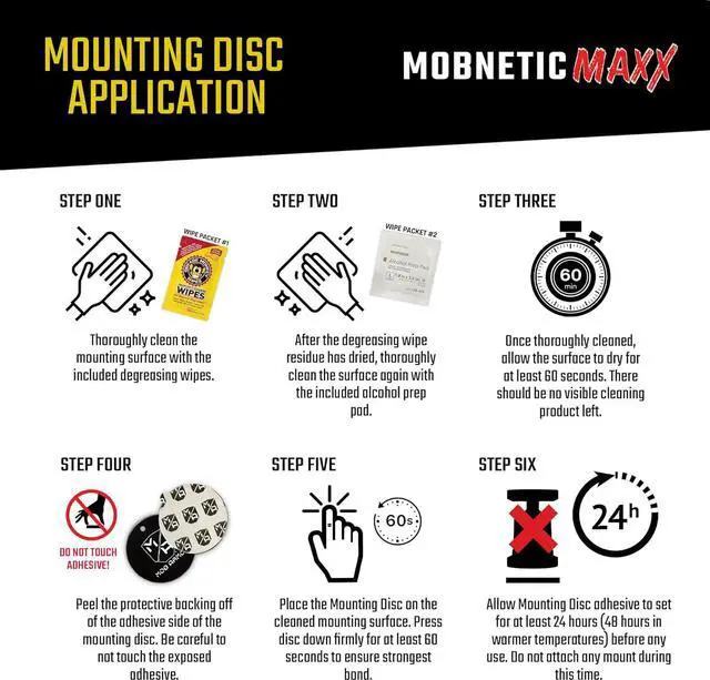 Alt view image 5 of 6 - Mob Armor MobNetic Maxx - USA Assembled Magnetic Phone Holder for Car, Magnetic Car Phone Mount, 90-Degree Tilt, 360-Degree Rotation, Aluminum Metal, Compatible with iPhone & Android - Black