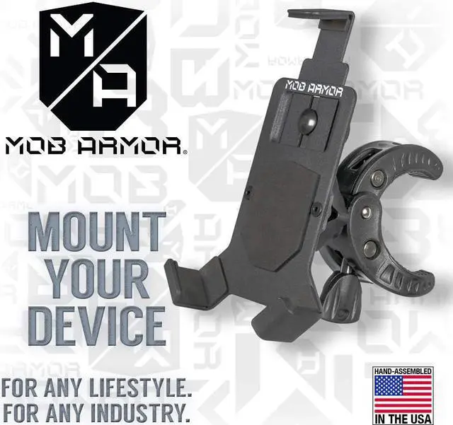 Alt view image 6 of 6 - Mob Mount Claw with 360° Rotation - Universal Phone Mounting Clamp for Motorcycle, Jeep, Dirt Bike, Car, ATV, Boat, Truck, Emergency Vehicle - Large, Black