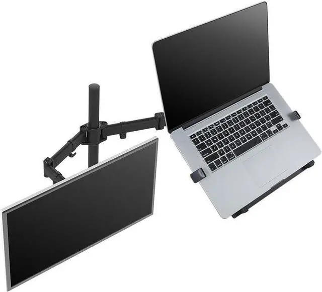 Alt view image 6 of 6 - Monoprice Laptop Holder Attachment for Desk Mounts - Ideal for Work, Home, Office Laptops, Black - Workstream Collection