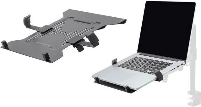 Alt view image 3 of 6 - Monoprice Laptop Holder Attachment for Desk Mounts - Ideal for Work, Home, Office Laptops, Black - Workstream Collection