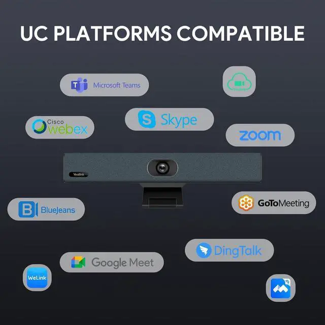 Alt view image 5 of 7 - 4K USB Video Conference Camera - 120° Wide Angle, Microphone, Speaker, Auto Framing, for PC Meetings, Microsoft Teams & Zoom by DT
