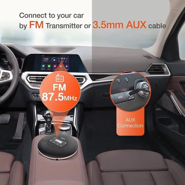Alt view image 2 of 7 - HOTT Portable CD Player with Bluetooth and FM Transmitter,Portable Walkman CD Player with Touch Buttons Backlight,Rechargeable Discman Player with AUX Cable,CD Player Shockproof for Car Home CD903TF