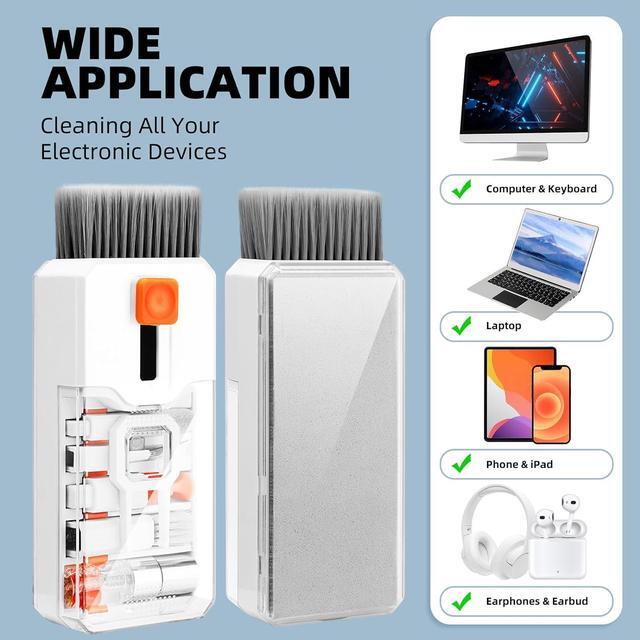 Alt view image 6 of 7 - Keyboard Cleaning Kit Laptop Cleaner, 10-in-1 Computer Screen Cleaning Brush Tool, Multi-Function PC Electronic Cleaner Kit for iPad iPhone Pro, Earbuds, Camera Monitor, All-in-One with Patent