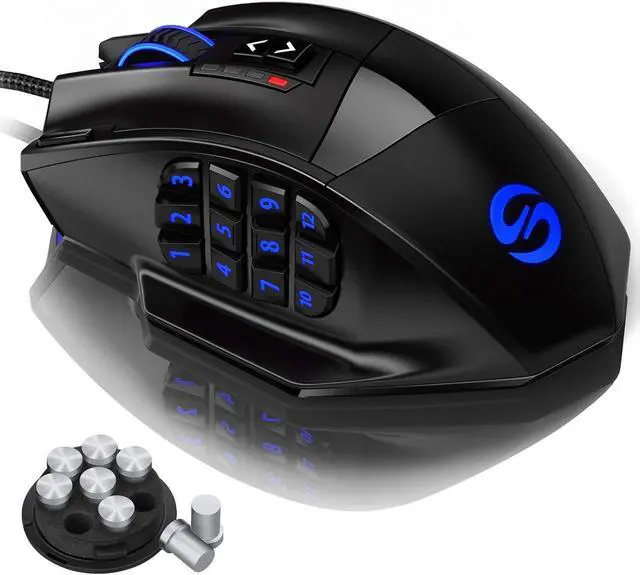 Main image of UtechSmart Venus Gaming Mouse RGB Wired, 16400 DPI High Precision Laser Programmable MMO Computer Gaming Mice [IGN's Recommendation]