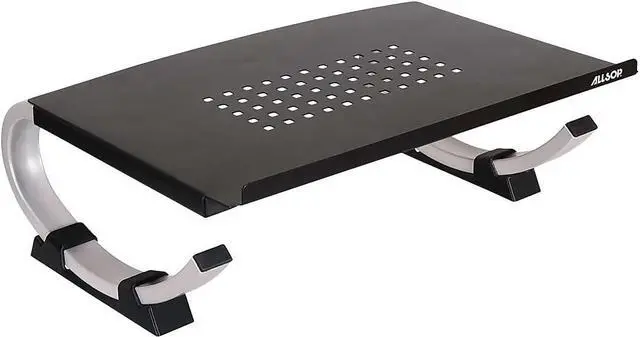 Alt view image 3 of 7 - Allsop Redmond Adjustable Laptop Stand, Vented Curved Sturdy Metal Ergonomic Riser