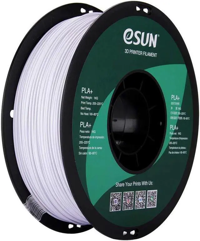 Main image of eSUN PLA PRO (PLA+) 3D Printer Filament, Dimensional Accuracy +/- 0.03mm, 1kg, Plastic Spool, 1.75mm, Cool White