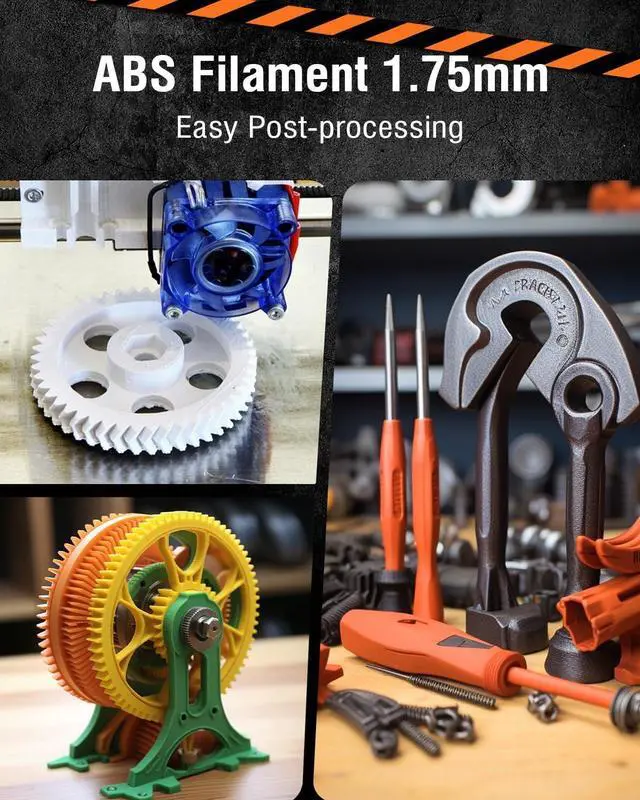 Alt view image 4 of 7 - SUNLU ABS Filament 1.75mm 3D Printer Filament, Highly Resistant Durable, Heat Resistance, Excellent Toughness, Compatible with 99% FDM 3D Printers, 0.9kg Spool (1.98lbs), 350 Meters, Black
