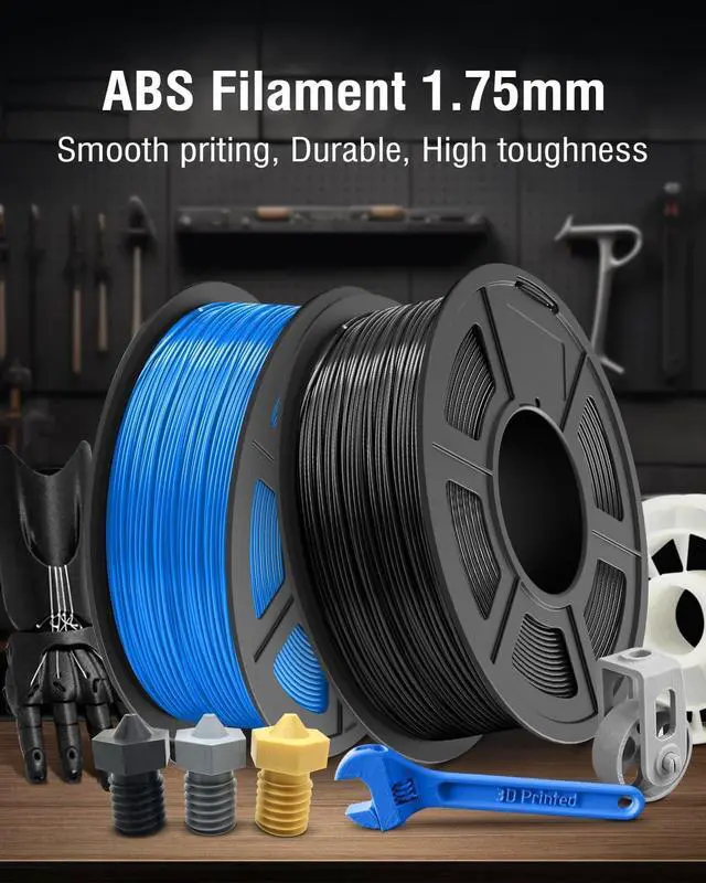 Alt view image 5 of 7 - SUNLU ABS Filament 1.75mm 3D Printer Filament, Highly Resistant Durable, Heat Resistance, Excellent Toughness, Compatible with 99% FDM 3D Printers, 0.9kg Spool (1.98lbs), 350 Meters, Black