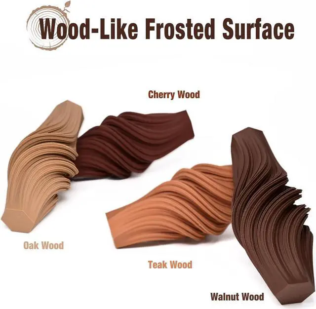 Alt view image 3 of 7 - OVV3D Wood 3D Printer Filament Bundle, Wood PLA Filament 1.75mm Bundle, Wood Filament More Than 30% Real Wood Fiber, Walnut, Oak, Cherry, Teak, 1.75 PLA Filament 3D Printing Filament, 200g X 4 Pack