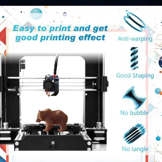 Alt view image 4 of 7 - Pangda 3D Printer Filament Bundle 1.75mm Multicolor Matte or Silk PLA Filament 3D Printing Material for Halloween Thanksgiving Day Christmas Easter Holiday Crafting Decorations(Classic Color)