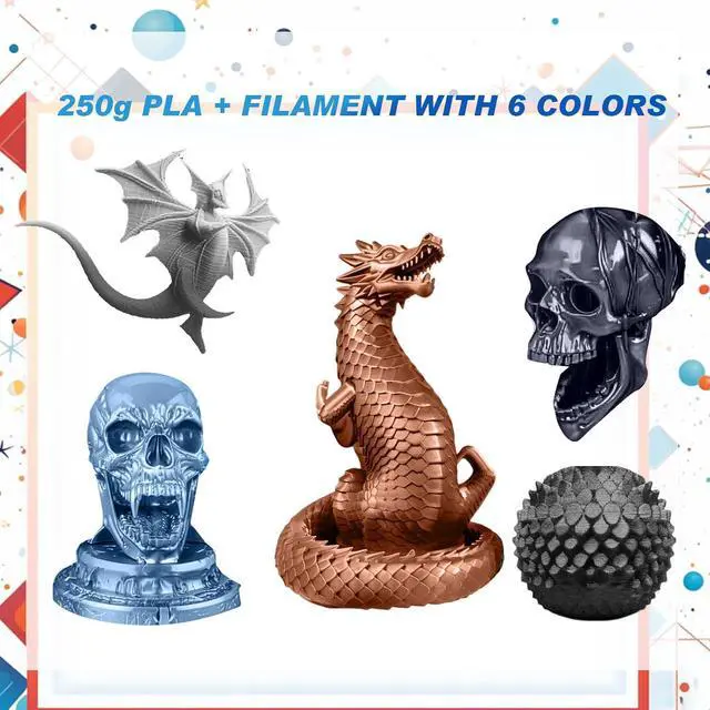 Alt view image 5 of 7 - Pangda 3D Printer Filament Bundle 1.75mm Multicolor Matte or Silk PLA Filament 3D Printing Material for Halloween Thanksgiving Day Christmas Easter Holiday Crafting Decorations(Classic Color)