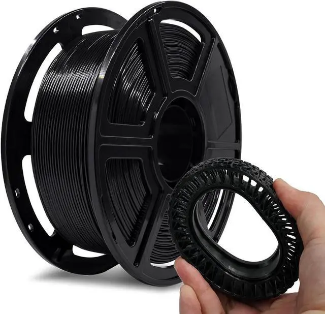 Main image of FLASHFORGE PLA Flexible 1.75 mm, 4X longer stretch 3D Printer Filament 1Kg (2.2lbs) Spool - Dimensional Accuracy +/- 0.02 mm, Ideal for Printing Soft Accessories