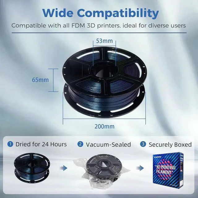 Alt view image 6 of 6 - FLASHFORGE ABS Pro Filament 1.75mm Burnt Titanium, 3D Printer Filament 1kg (2.2lbs) Spool-Dimensional Accuracy +/- 0.02mm, Hot Deformation below 90, Great for Printing Heat-Resistant Functional Parts